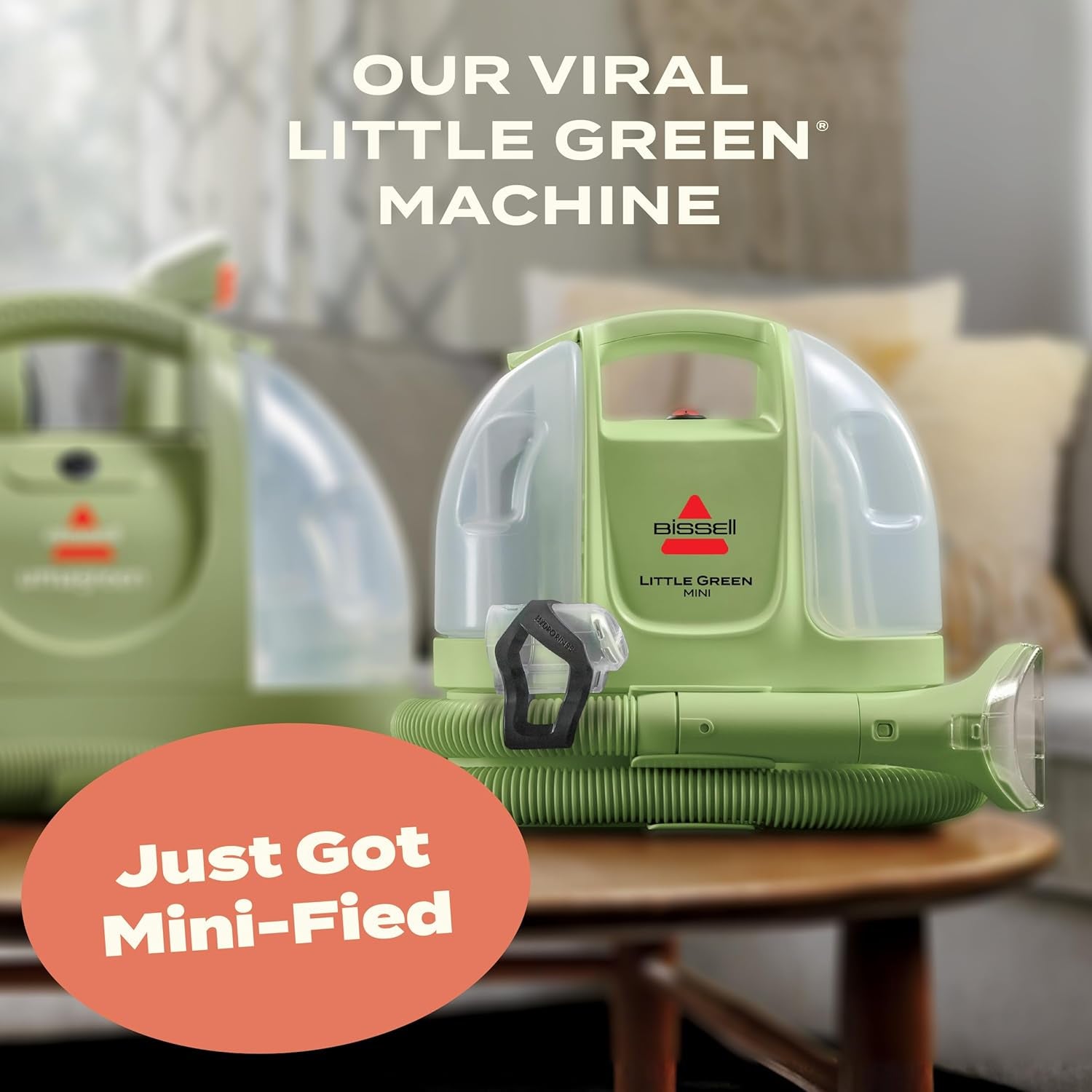Little Green Mini Portable Carpet and Upholstery Deep Cleaner, Car/Auto Detailer, with Hydrorinse Self-Cleaning Tool and 4" Tough Stain Tool, Tea Green, 4075