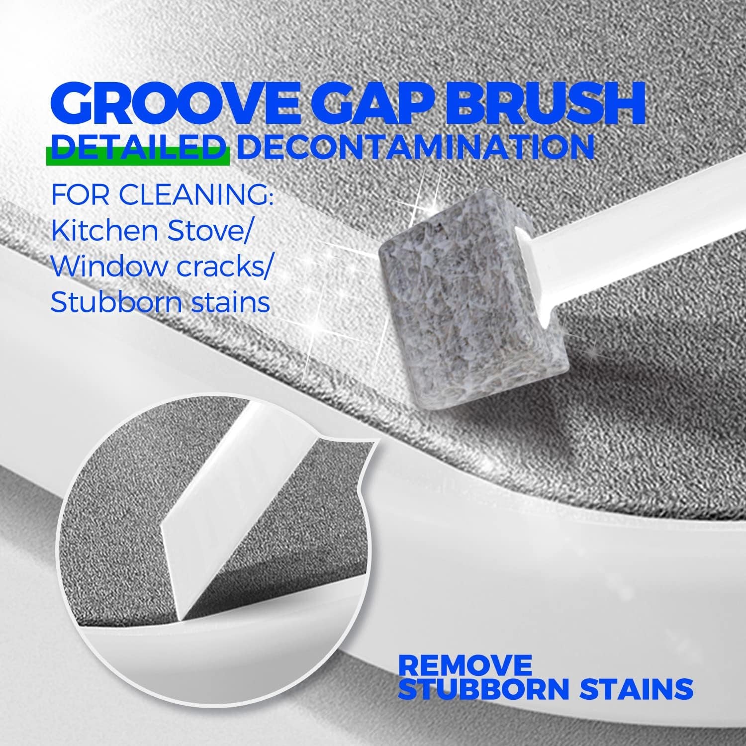 7 Pack Deep Cleaning Brush Set, Scrub Pads with Scraper Tip for Pool Walls, Bathroom, Grout, Floor, Tub, Shower and Kitchen Surface (Green)