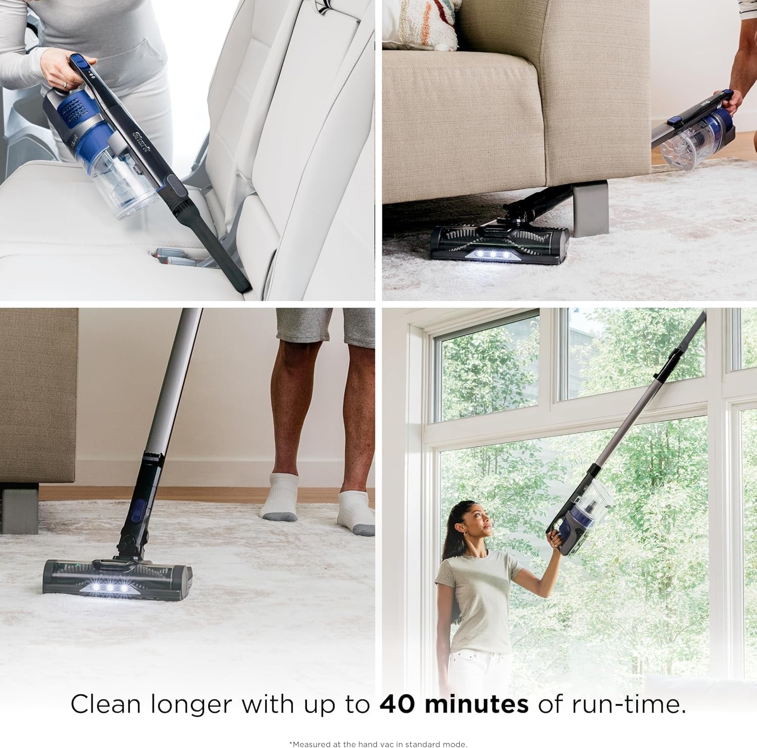 | Pet Cordless Vacuum Cleaner | LED Headlights | Removable Handheld Vacuum for Pet Hair | Crevice Tool & Pet Multi-Tool Included | 40Min Runtime | for Carpet & Hard Floors | Grey | IX141