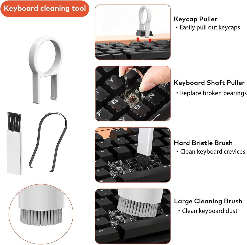 20 in 1 Electronic Cleaning Kit - Keyboard Cleaner,Laptop Cleaning Kit，Cameral Cleaner Tool,Electronic Cleaner Kit with 2.5Ml Mist Spray for Airpods Pro/Laptop/Phone/Cameral(Give Away a Flannel Cloth)