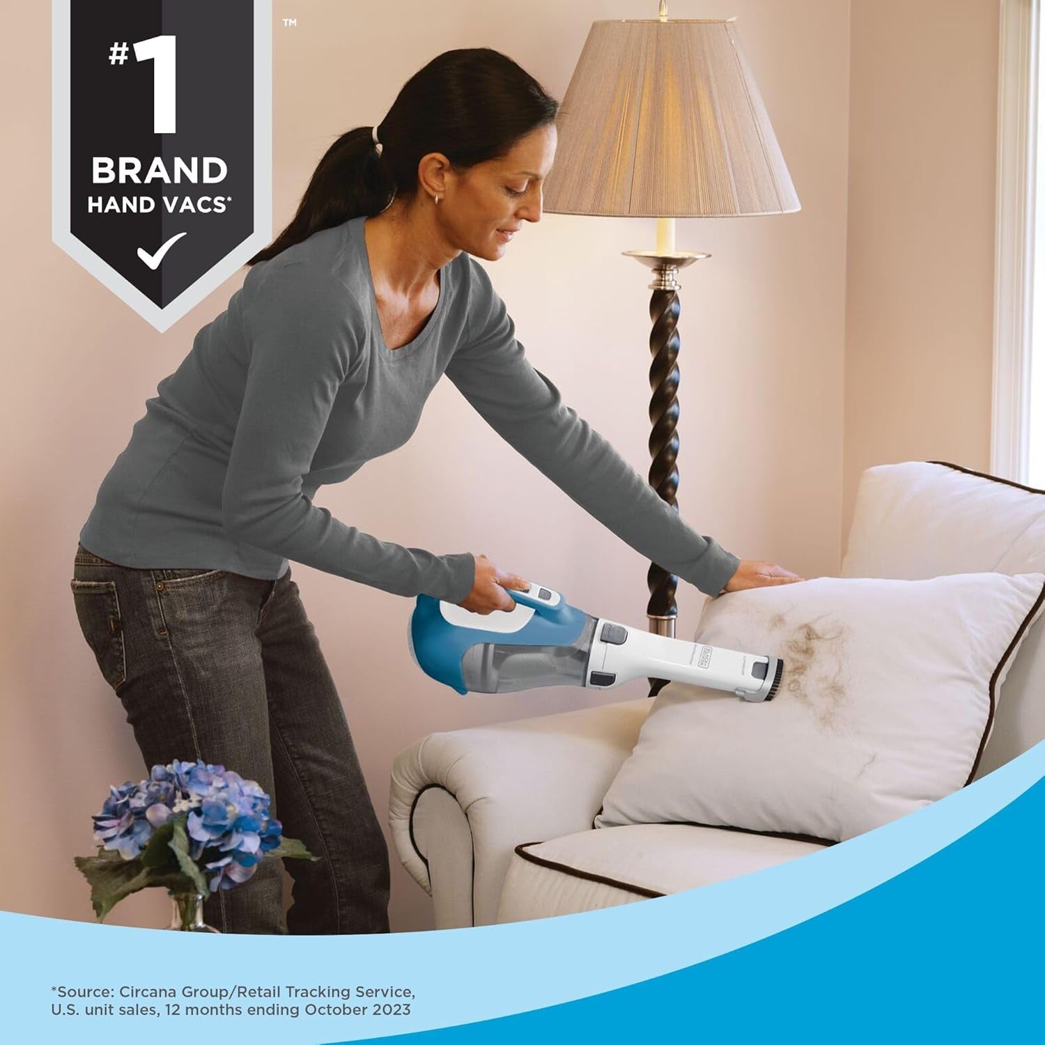 Dustbuster Advancedclean Cordless Handheld Vacuum, Compact Home and Car Vacuum with Crevice Tool (CHV1410L)