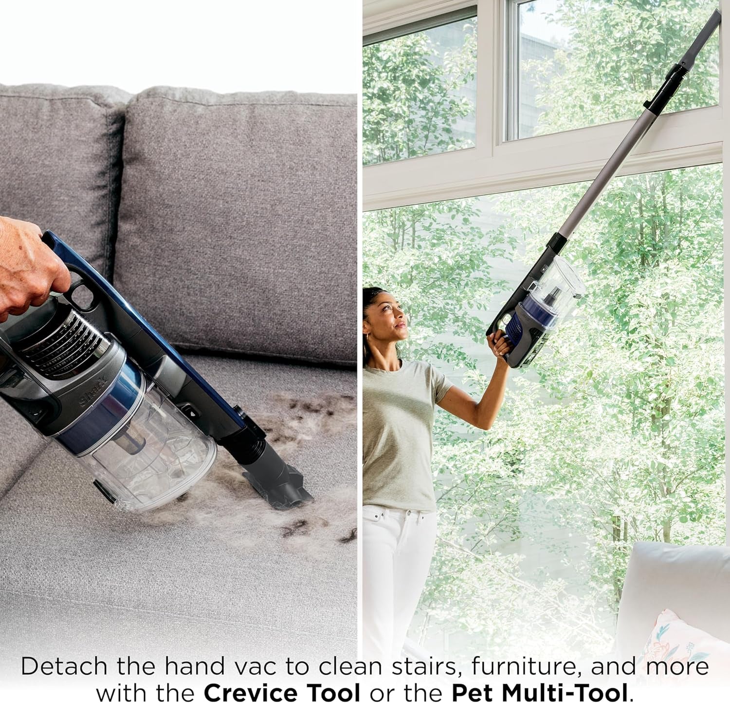 | Pet Cordless Vacuum Cleaner | LED Headlights | Removable Handheld Vacuum for Pet Hair | Crevice Tool & Pet Multi-Tool Included | 40Min Runtime | for Carpet & Hard Floors | Grey | IX141