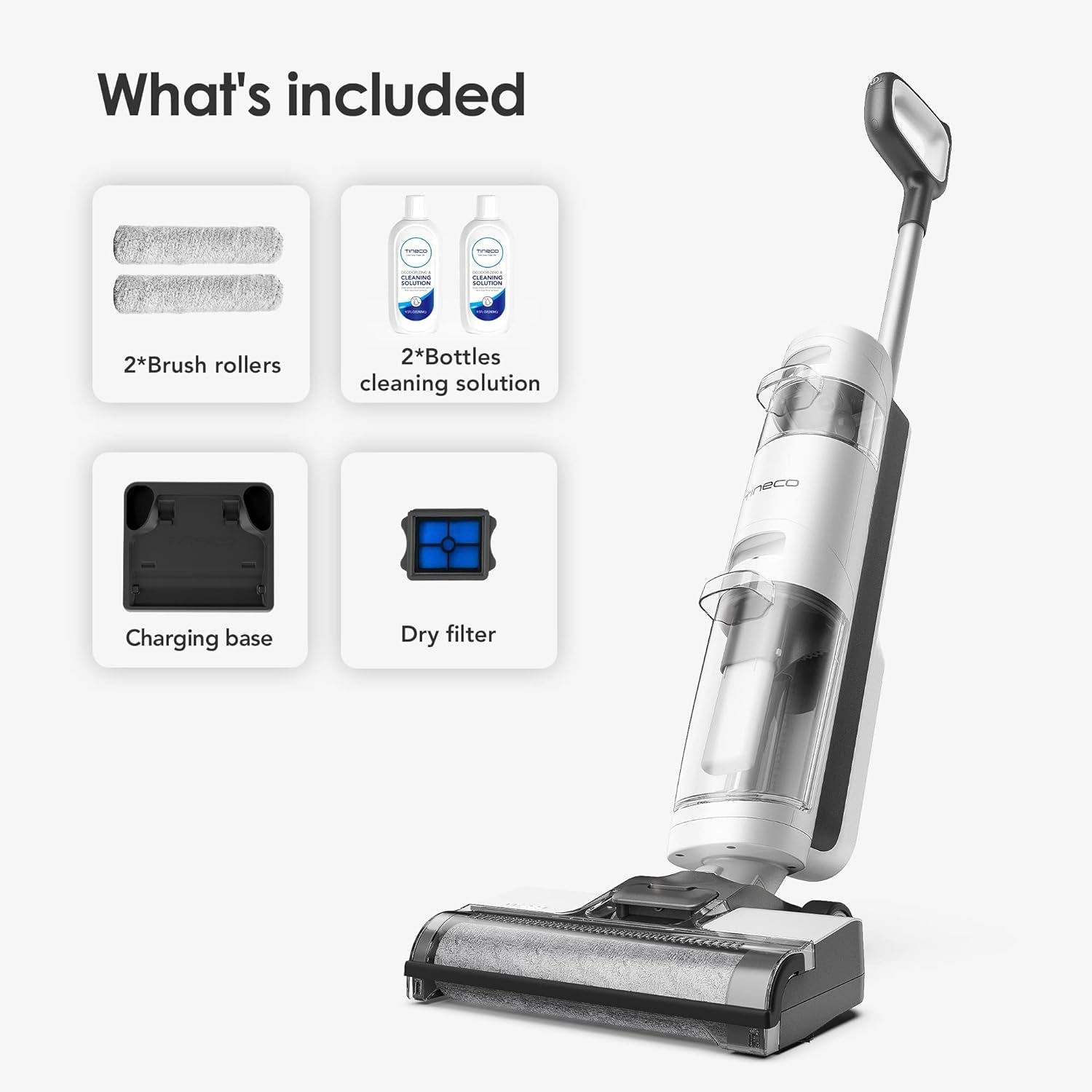 Ifloor 3 Breeze Complete Wet Dry Vacuum Cordless Floor Cleaner and Mop One-Step Cleaning for Hard Floors