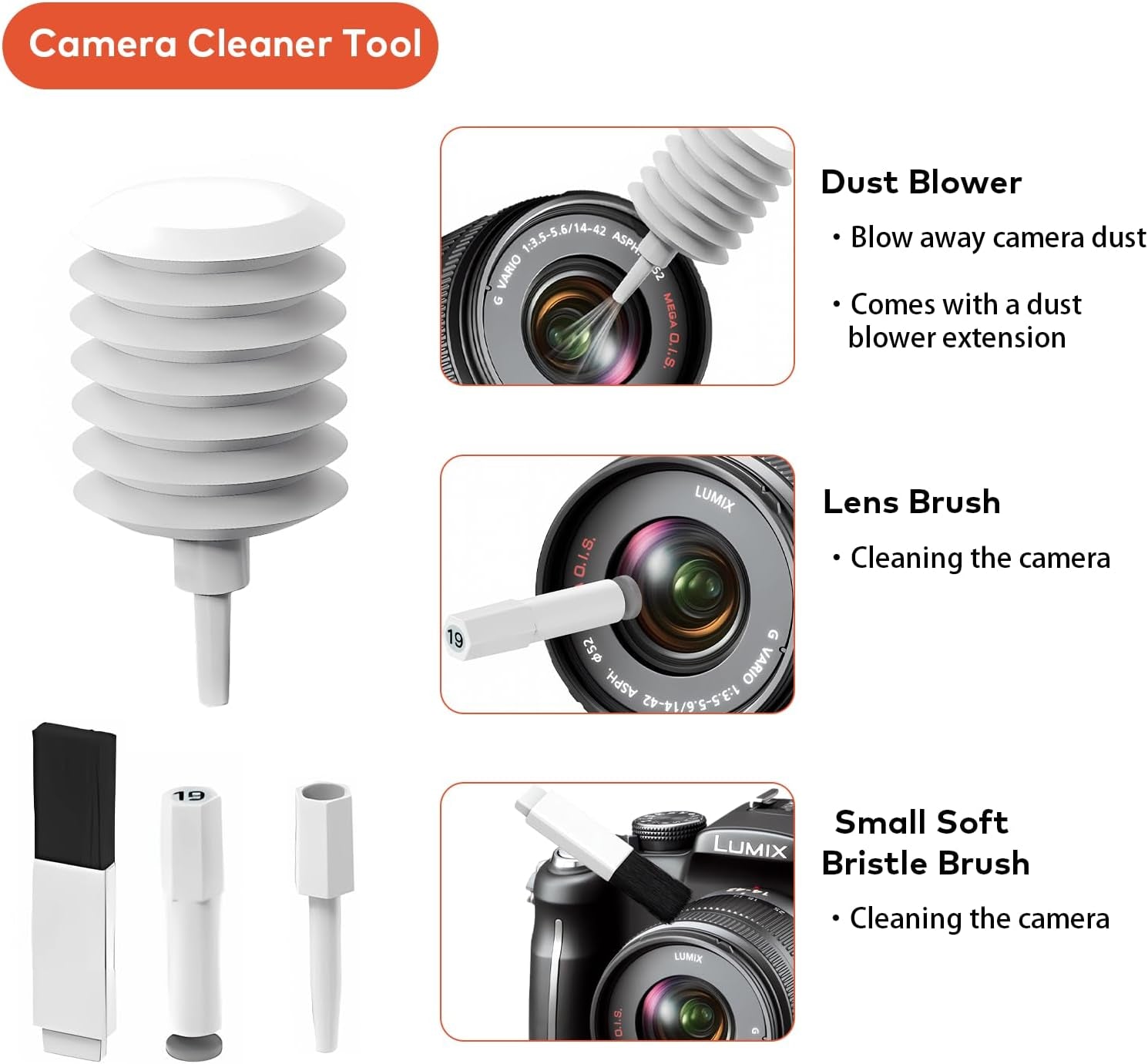20 in 1 Electronic Cleaning Kit - Keyboard Cleaner,Laptop Cleaning Kit，Cameral Cleaner Tool,Electronic Cleaner Kit with 2.5Ml Mist Spray for Airpods Pro/Laptop/Phone/Cameral(Give Away a Flannel Cloth)